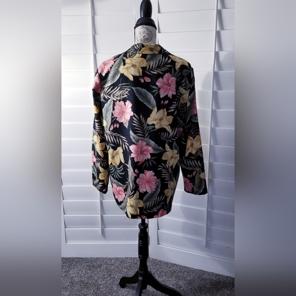 DRESSBARN TROPICAL FLOWER PRINT BLAZER - VINTAGE STYLE - Picture 5 of 15
